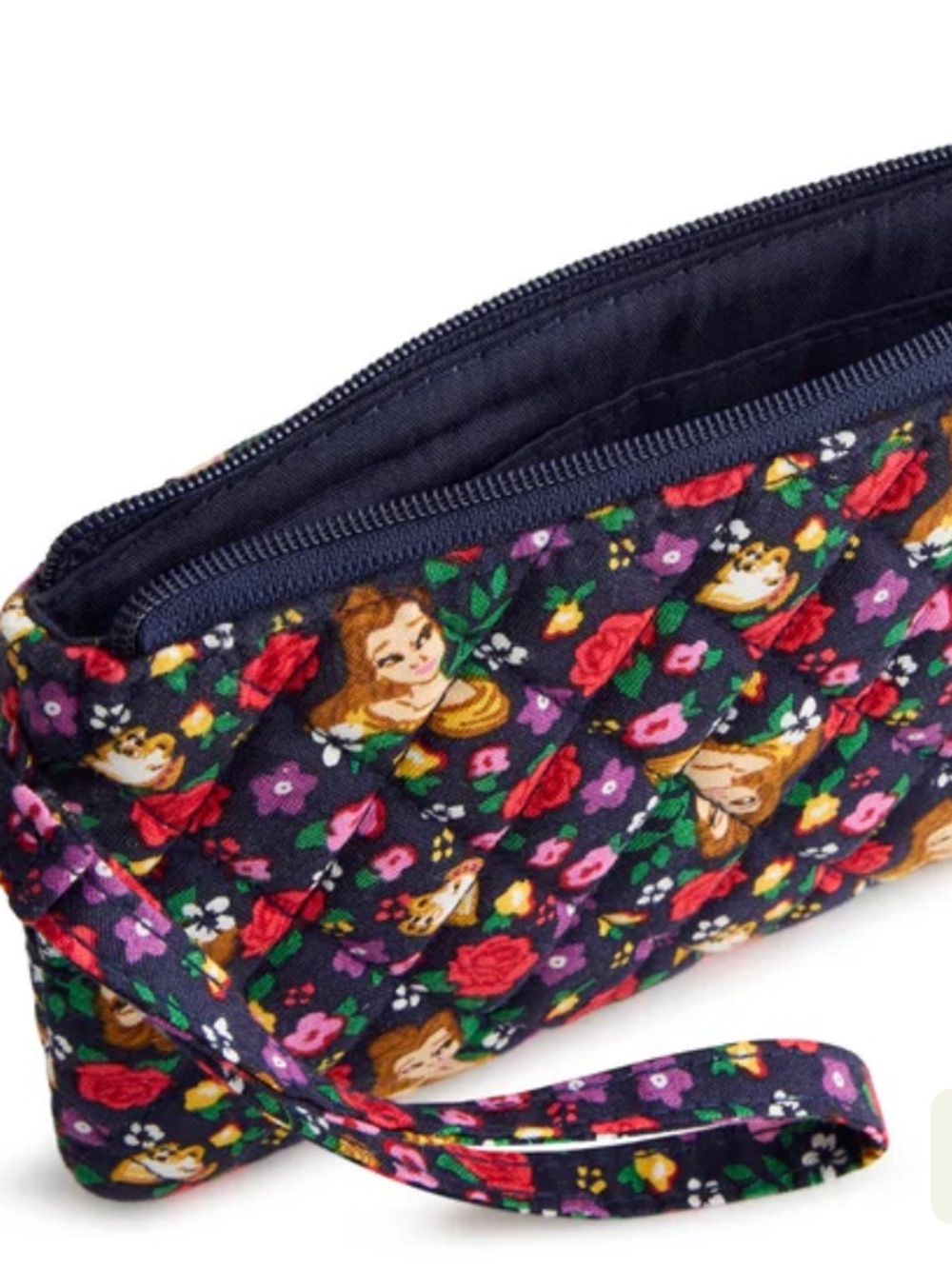 Vera Bradley x Disney Outlet Essential Zip Wristlet NWT Belle Floral. A